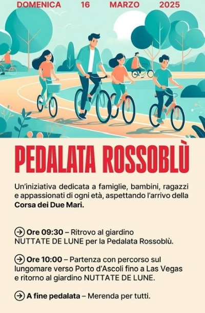 Domenica 16 marzo iniziativa "Pedalata rossoblù"