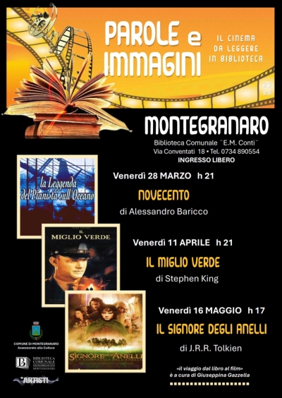 Al via la rassegna “Parole e Immagini” per leggere il cinema in biblioteca
