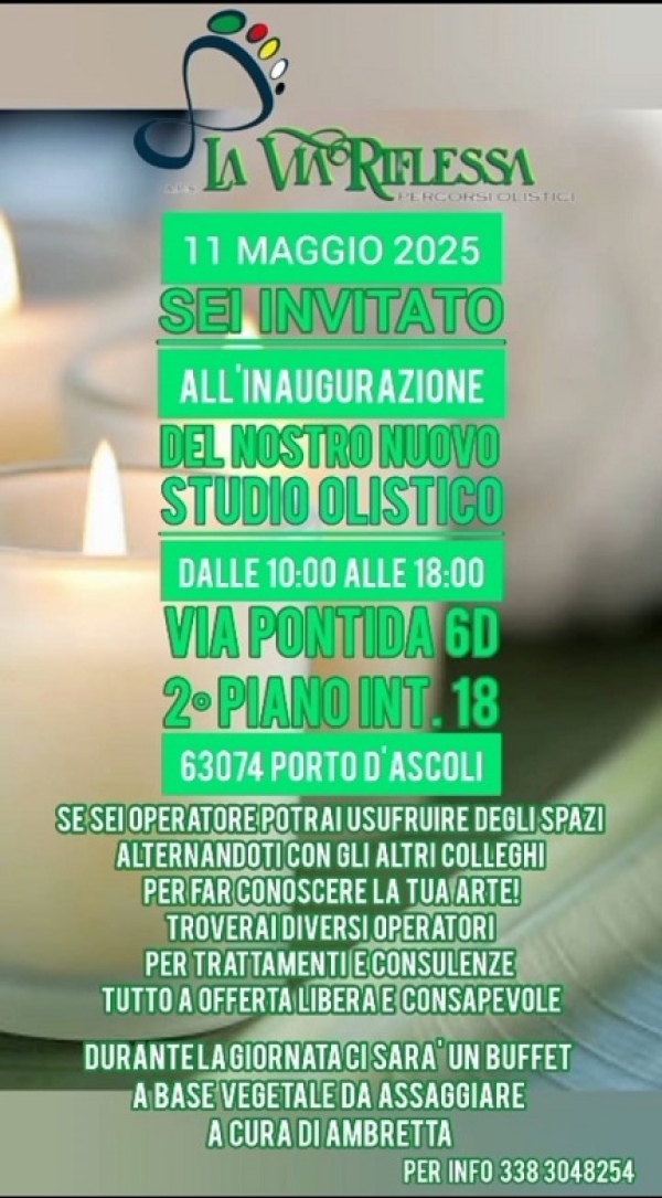 Apertura a Porto d'Ascoli di un nuovo studio olistico