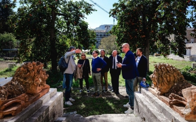 Ascoli Piceno - Lavori al giardino di palazzo Saladini Pilastri, Fioravanti: 