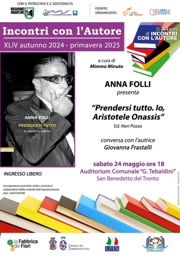 Anna Folli presenta il libro “Prendersi tutto. Io, Aristotele Onassis”