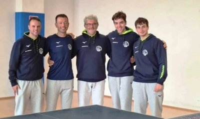 Tennistavolo: i rossoblù travolgono l'Eroica S.Angelo in Pontano con il punteggio di 6-1