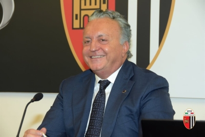 Ascoli Calcio - Patron Pulcinelli in città per caricare la squadra in vista della Ternana