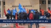 PROTESTA DEI LAVORATORI  EX CATERPILLAR, PRESIDIO PRESSO LA REGIONE MARCHE