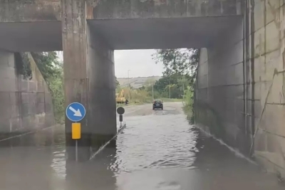 Vallata del Tronto sferzata da pioggia e raffiche di vento