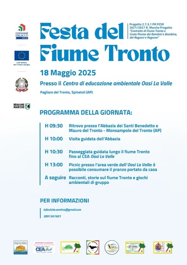Domenica 18 maggio c’è la “Festa del fiume Tronto”