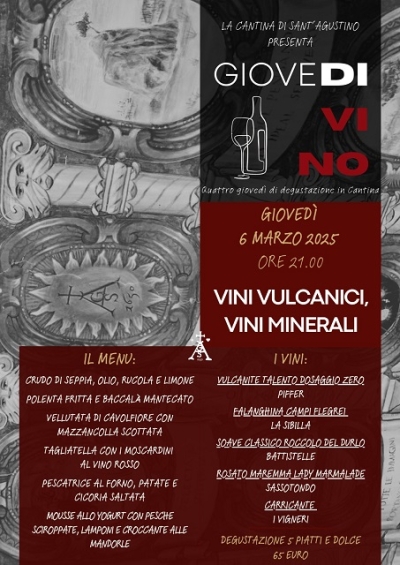 La Cantina di Sant'Agustino presenta Giovedì di Vino