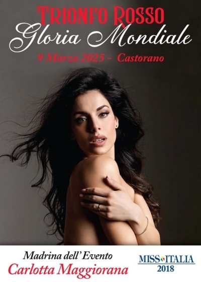 MISS ITALIA 2018 CARLOTTA MAGGIORANA MADRINA DELLO STORICO EVENTO FERRARI A CASTORANO