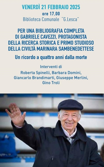 Venerdì 21 febbraio presso la Biblioteca Comunale 