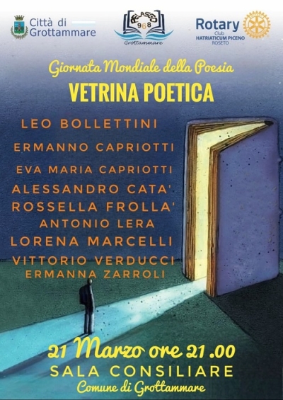 Nella Giornata Mondiale della Poesia l'associazione Pelasgo 968 di Grottammare organizza una Vetrina Poetica