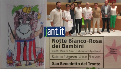 Sabato 3 agosto a San Benedetto del Tronto la notte Bianco-Rosa dei Bambini