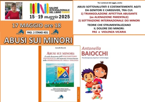 Presentato al Salone internazionale del libro "Abusi sui minori" di Antonella Baiocchi