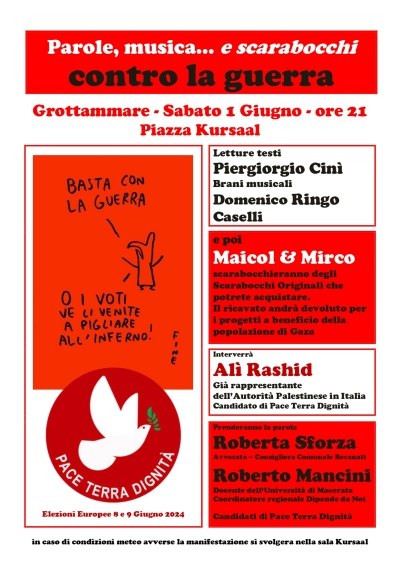 Parole, musica e... “scarabocchi” contro la guerra