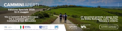 MARCHE PROTAGONISTE DI “CAMMINI APERTI: EDIZIONE SPECIALE 2025”