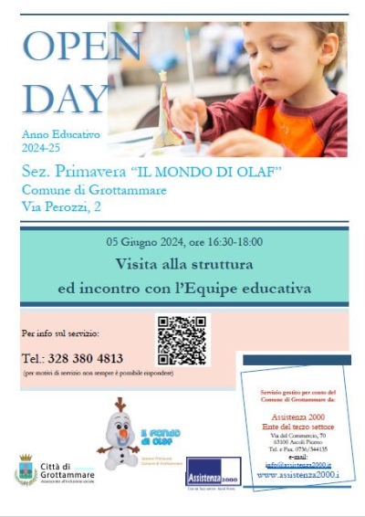“Il mondo di Olaf”, open day alla sezione Primavera