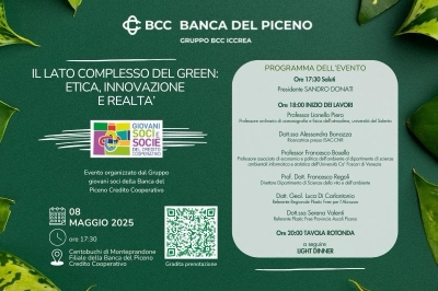 Banca del Piceno - Convegno “Il lato complesso del green: etica, innovazione e realtà”